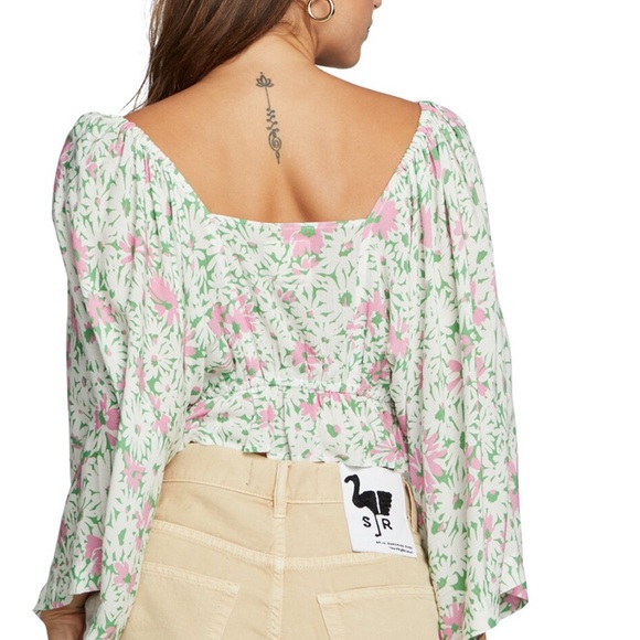 Chaser Long Sleeve Crop Top in Grey, Size Medium, NWT - Picture 11 of 17